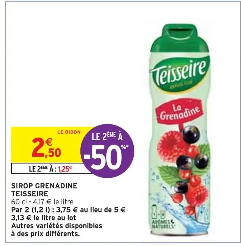 TEISSEIRE SIROP GRENADINE