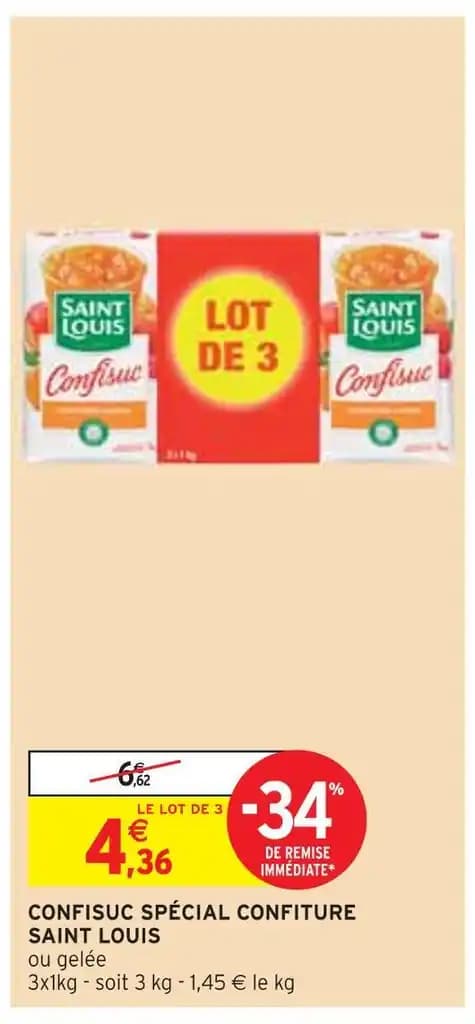 SAINT LOUIS CONFISUC SPÉCIAL CONFITURE