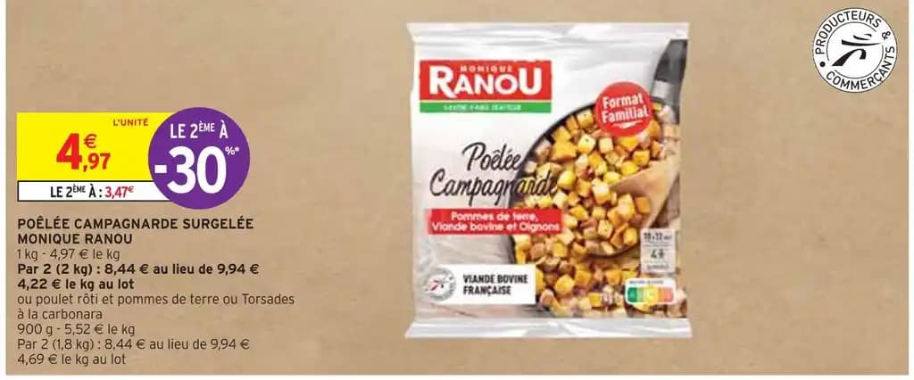 MONIQUE RANOU POÊLÉE CAMPAGNARDE SURGELÉE