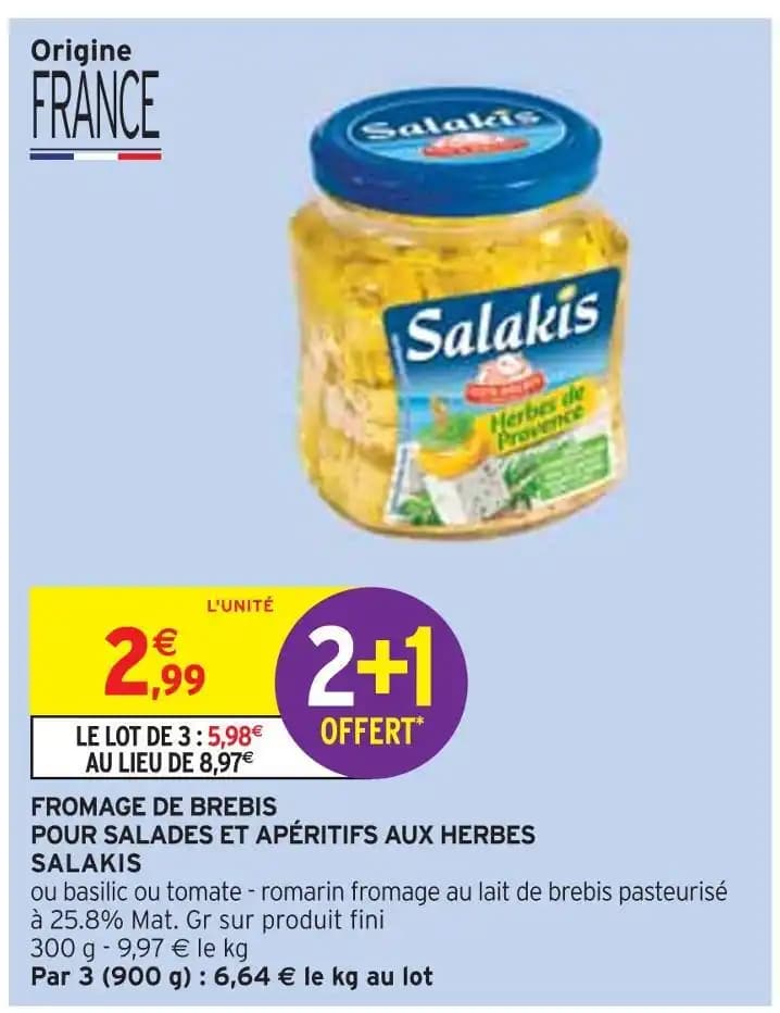 SALAKIS FROMAGE DE BREBIS POUR SALADES ET APÉRITIFS AUX HERBES