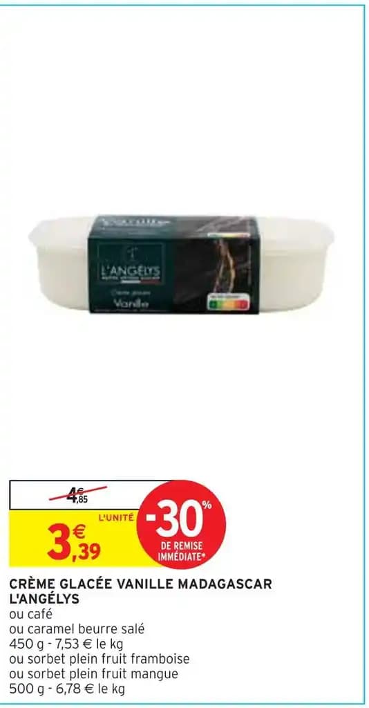 L'ANGÉLYS CRÈME GLACÉE VANILLE MADAGASCAR