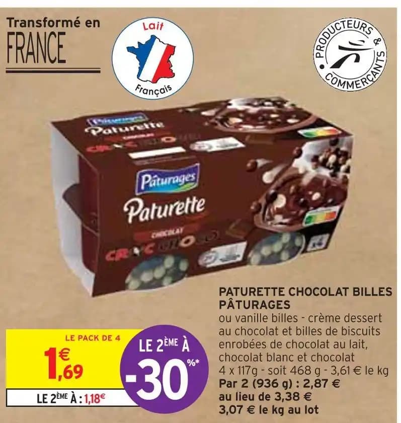 PÂTURAGES PATURETTE CHOCOLAT BILLES