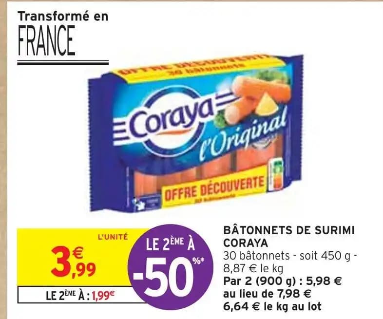 CORAYA BÂTONNETS DE SURIMI