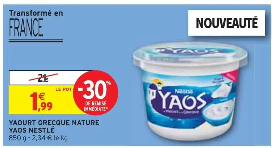 NESTLÉ YAOURT GRECQUE NATURE YAOS