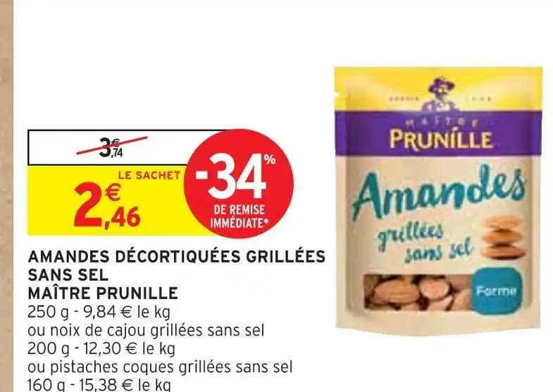 Promotion Exclusives de Amandes décortiquées grillées : Découvrez l'Offre incontournable