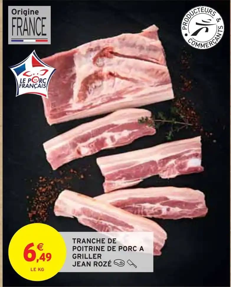 JEAN ROZÉ TRANCHE POITRINE DE PORC A GRILLER