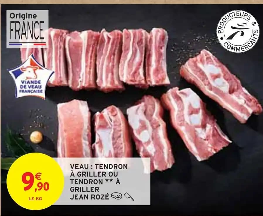 JEAN ROZÉ VEAU : TENDRON À GRILLER OU TENDRON À GRILLER