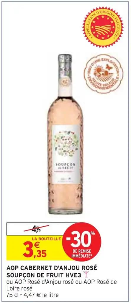 SOUPÇON DE FRUIT AOP CABERNET D'ANJOU ROSÉ HVE3