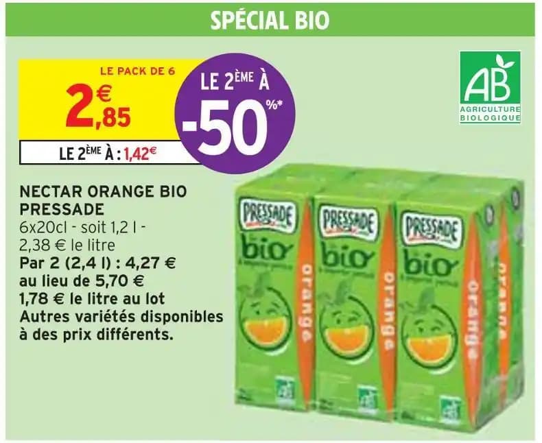 PRESSADE NECTAR ORANGE BIO