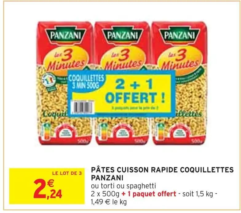 PANZANI PÂTES CUISSON RAPIDE COQUILLETTES