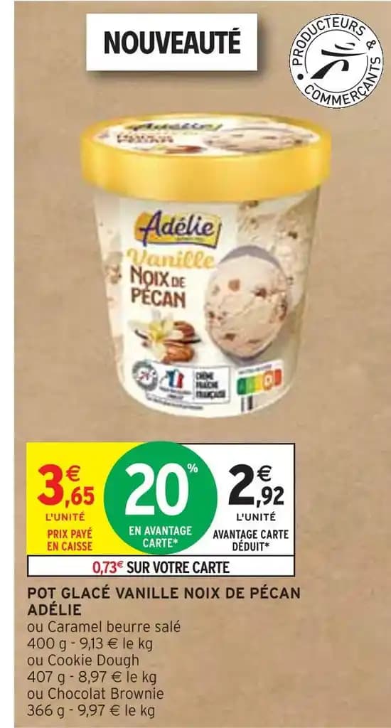 ADÉLIE POT GLACÉ VANILLE NOIX DE PÉCAN