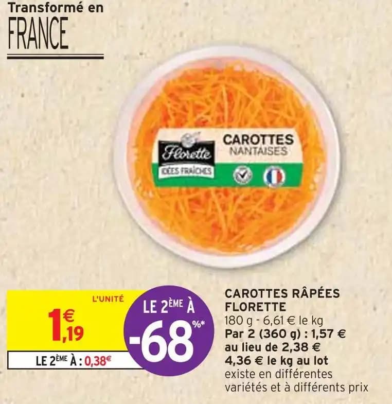 FLORETTE CAROTTES RÂPÉES