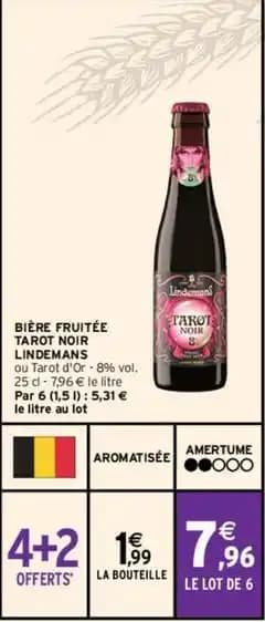 Lindemans - bière fruitée tarot noir