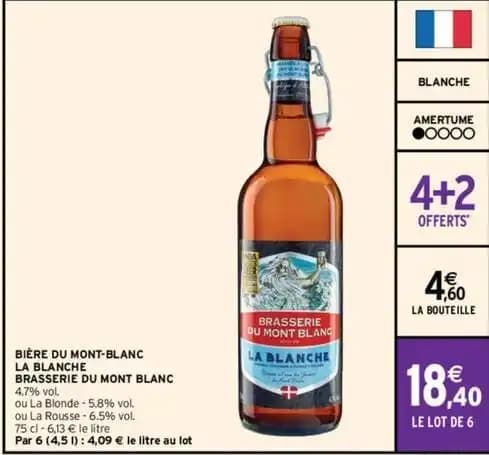 Brasserie du mont blanc - bière du mont-blanc la blanche