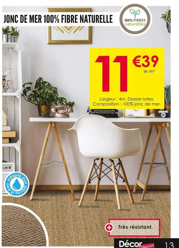 JONC DE MER 100% FIBRE NATURELLE