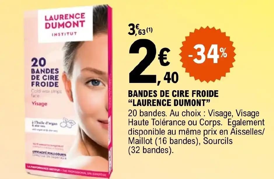 BANDES DE CIRE FROIDE "LAURENCE DUMONT"