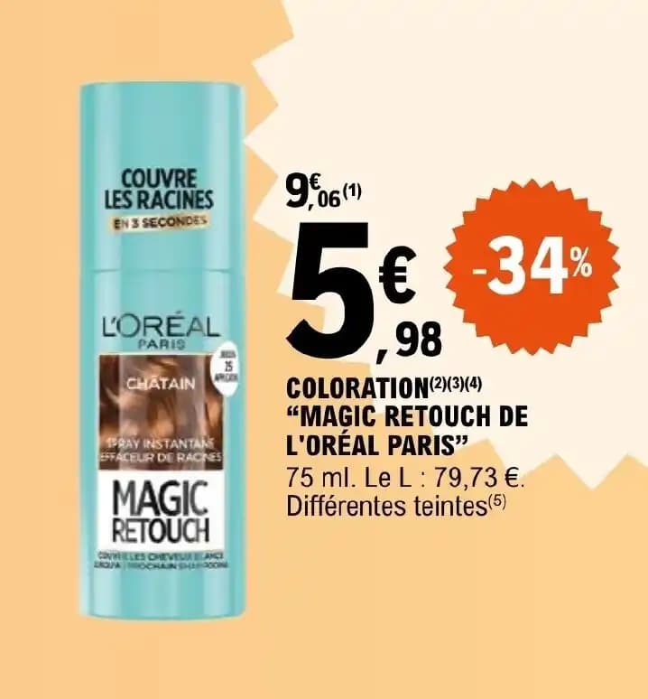 COLORATION (2)(3)(4) "MAGIC RETOUCH DE L'ORÉAL PARIS"