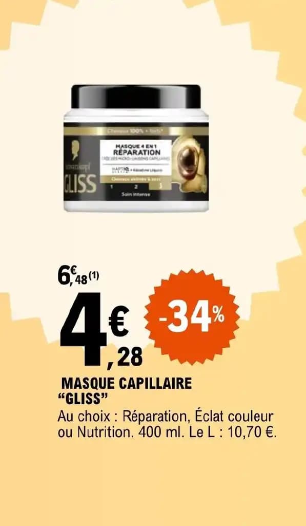 MASQUE CAPILLAIRE "GLISS"