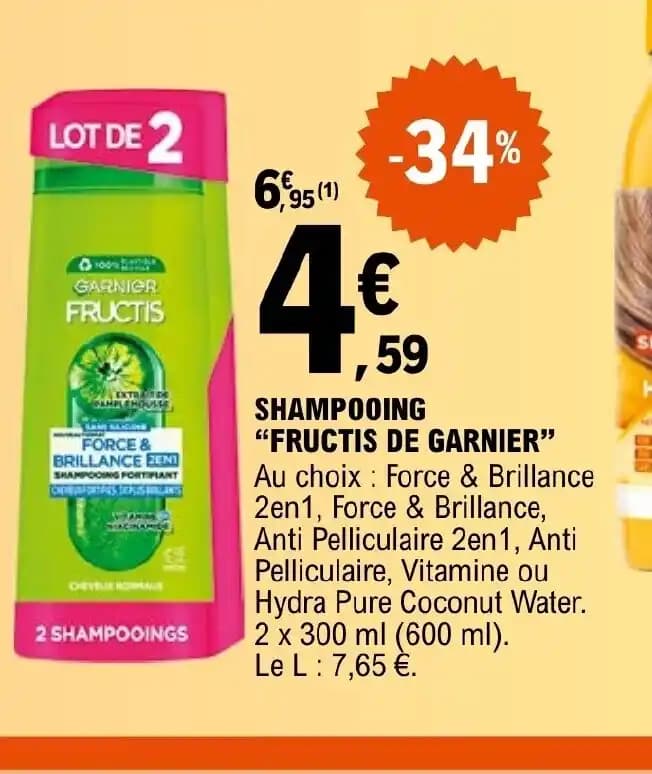 SHAMPOOING "FRUCTIS DE GARNIER"