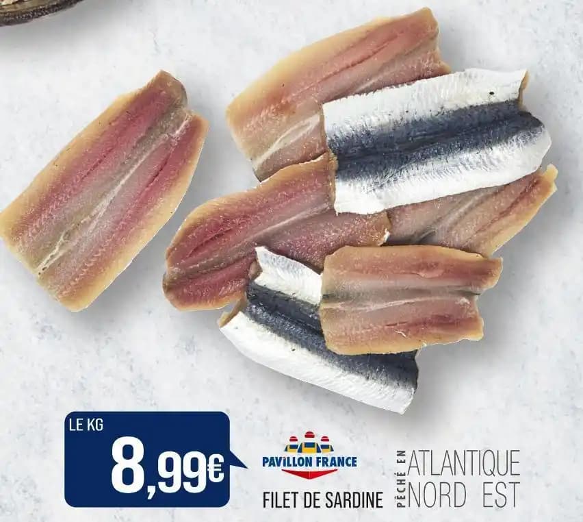 PAVILLON FRANCE FILET DE SARDINE