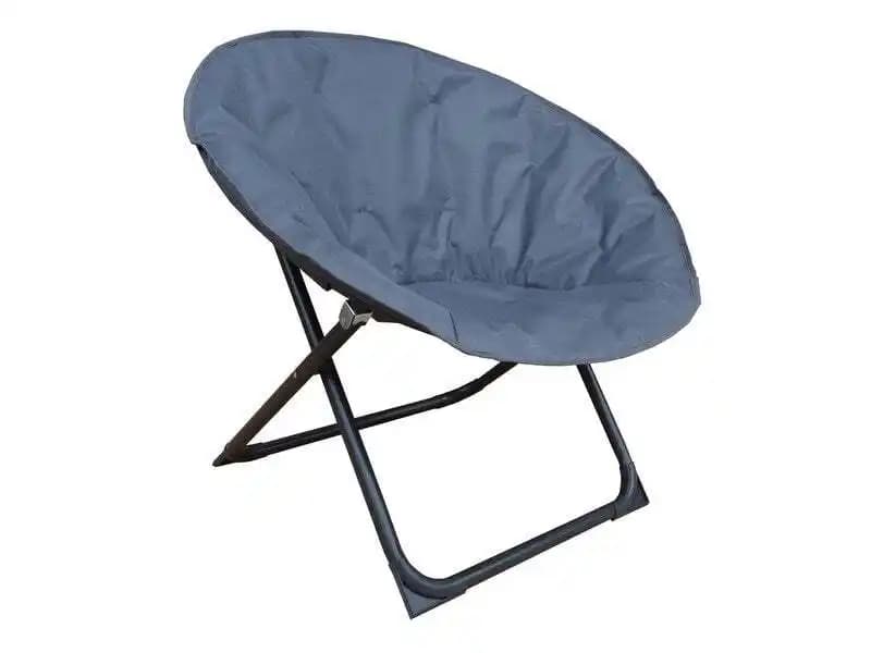 Fauteuil de jardin Moon en acier gris / argent