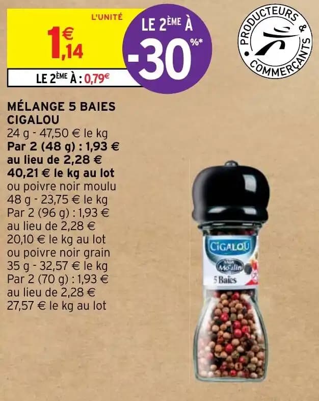 MÉLANGE 5 BAIES CIGALOU