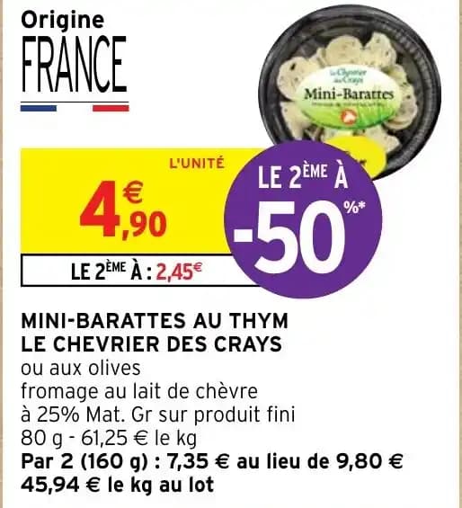 MINI-BARATTES AU THYM LE CHEVRIER DES CRAYS