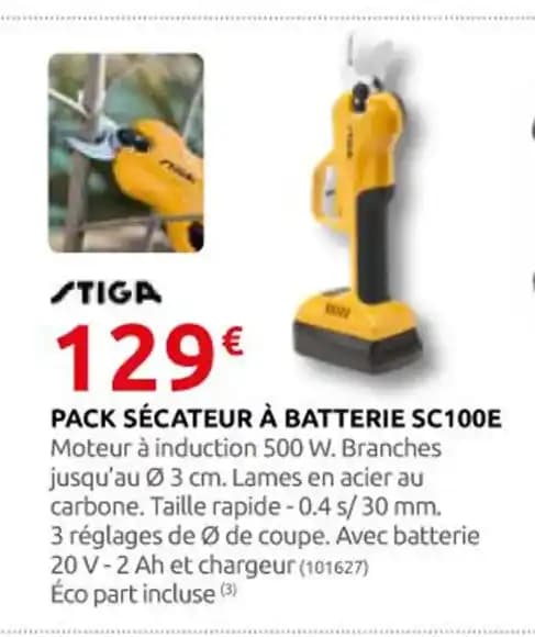 PACK SÉCATEUR À BATTERIE SC100E