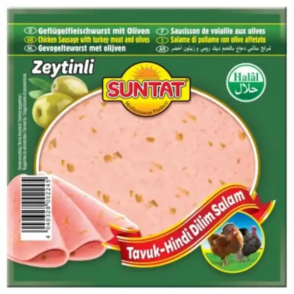 SUNTAT Saucisson de Volaille Halal aux olives