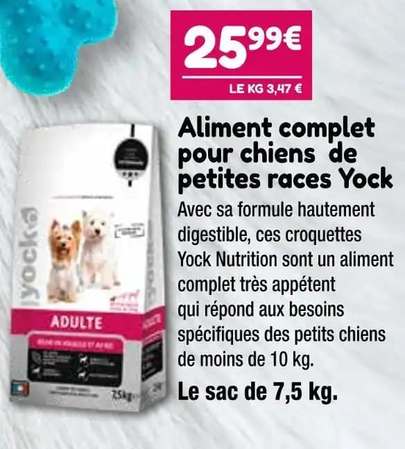 Yock Aliment complet pour chiens de petites races