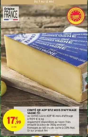 Mois d'affinage vagne - comté or aop 9/12