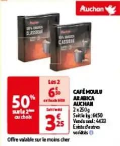 Auchan - cafe moulu arabica