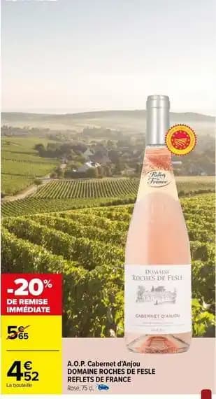 Reflets de france - a.o.p. cabernet d'anjou domaine roches de fesle