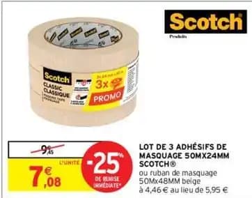 Scotch - lot de 3 adhésifs de masquage