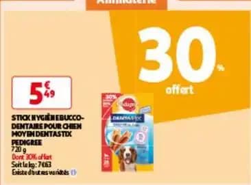 Pedigree - stick hygienebucco-dentaire pour chien moyen dentastik