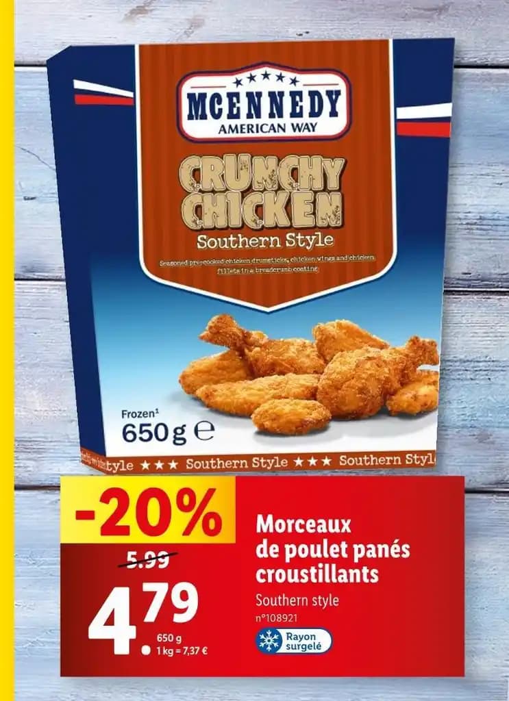 MCENNEDY Morceaux de poulet panés croustillants