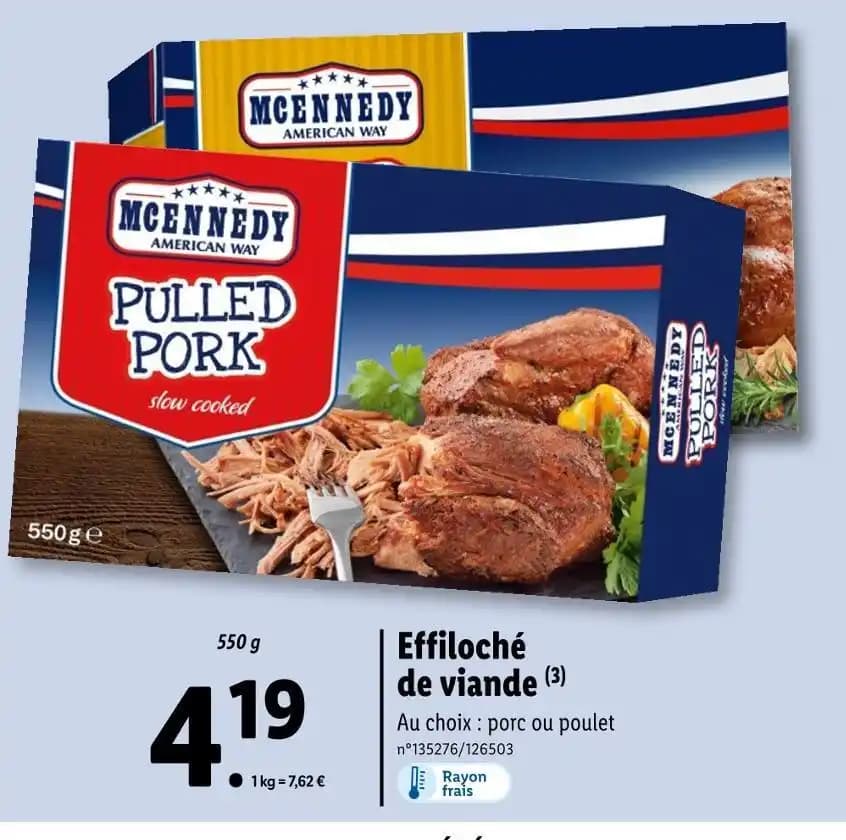 MCENNEDY Effiloché de viande