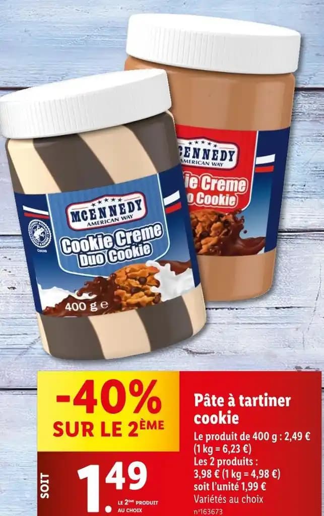 MCENNEDY Pâte à tartiner cookie