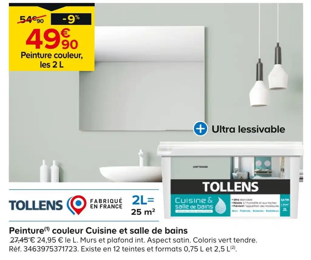 TOLLENS Peinture(1) couleur Cuisine et salle de bains