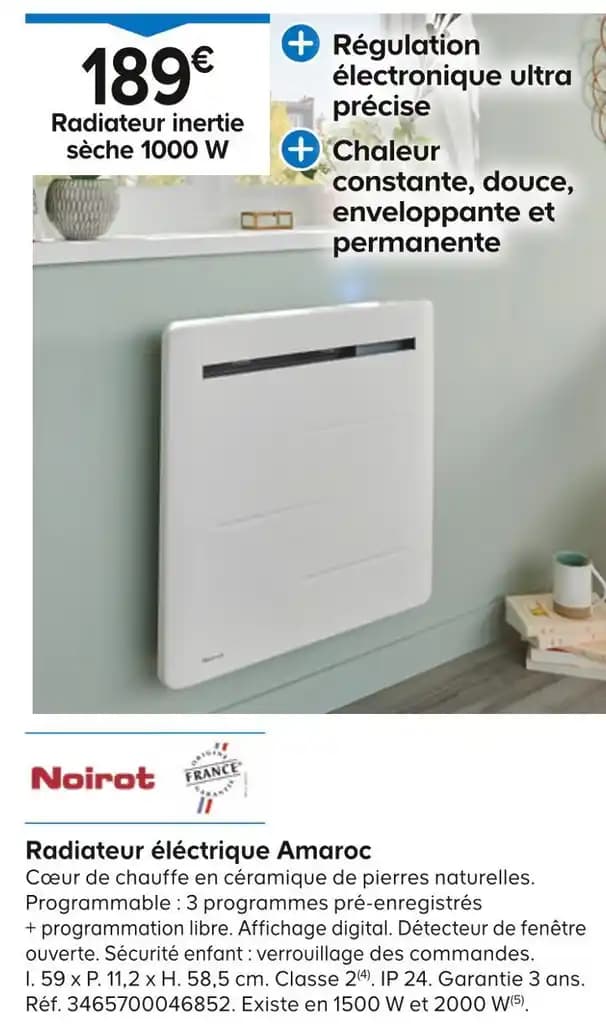 Noirot Radiateur éléctrique Amaroc