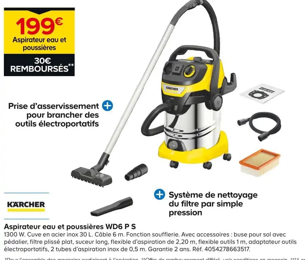 KÄRCHER Aspirateur eau et poussières WD6 P S