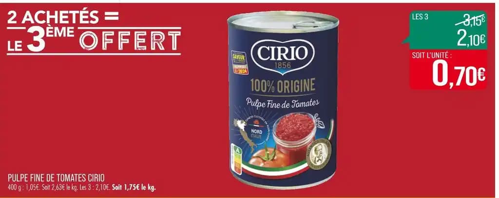 CIRIO PULPE FINE DE TOMATES