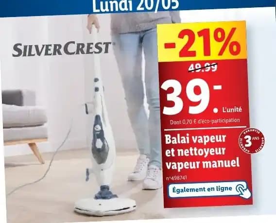 Balai vapeur et nettoyeur vapeur manuel