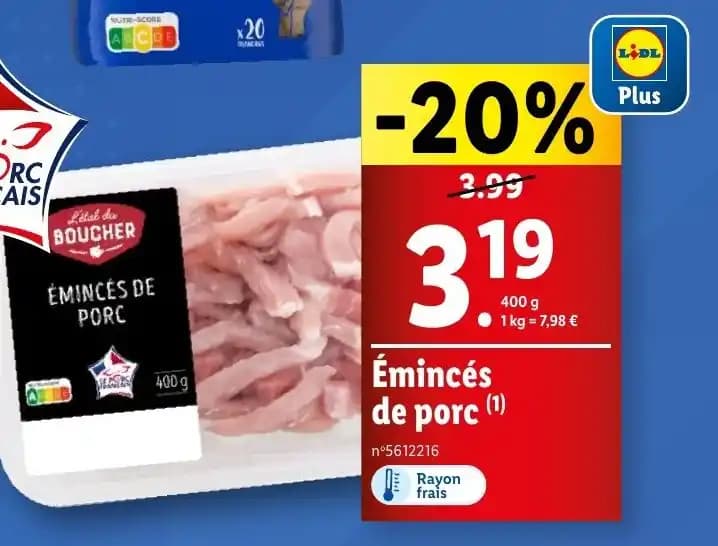 Émincés de porc (1)