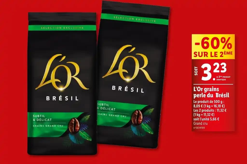 L'Or grains perle du Brésil