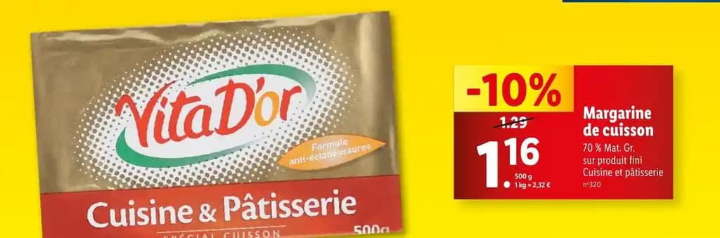 Margarine de cuisson