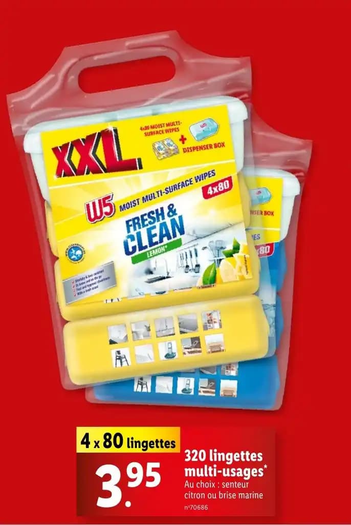 320 lingettes multi-usages