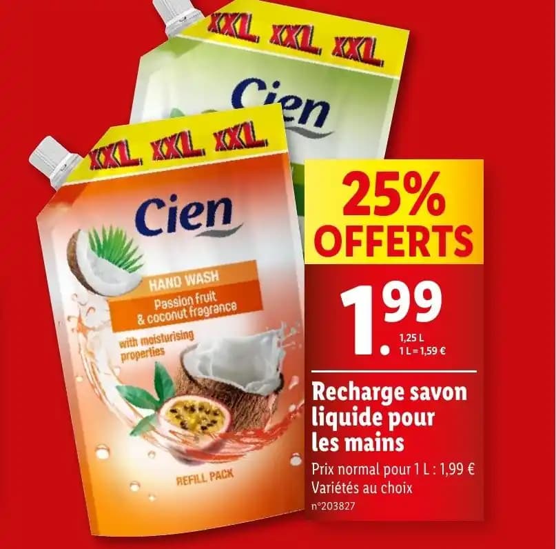 Recharge savon liquide pour les mains