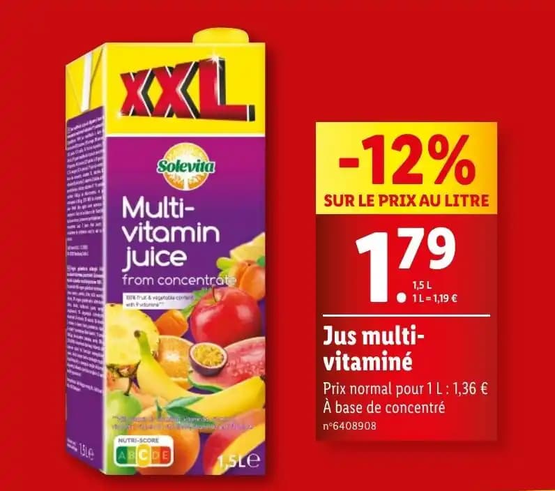 Jus multi- vitaminé