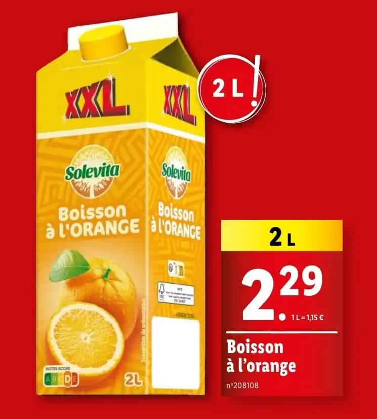 Boisson à l'ORANGE